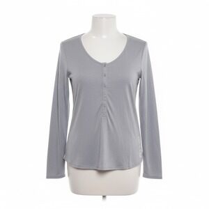 Victorias Secret XL Gray DREAM Henley Top Long Sleeve Pajama Sleep Lounge Casual